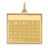 Diamond2deal 14k Yellow Gold Sunday The First Day Calendar Pendant In Yellow