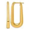 Diamond2deal 14k Yellow Gold Tapered Oval Shape Hoop Earrings In Gold
