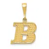 Diamond2deal 14k Yellow Gold Textured Initial B Charm In Yellow