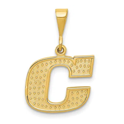 Diamond2deal 14k Yellow Gold Textured Initial C Charm
