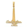 Diamond2deal 14k Yellow Gold Washington D. C. Washington Monument Charm In Yellow