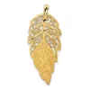 Diamond2deal 14k Yellow Gold Yellow Gold Diamond Cut Leaf Chain Slide In Yellow