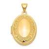 Diamond2deal 14k Yellow Gold Yellow Gold Scroll Heart Design Oval Locket Pendant In Yellow