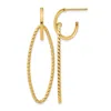 Diamond2deal 14kyellow Gold Twist Dangle Oval J-hoop Earrings In Gold