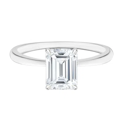 Diamond2deal 1.5 Ct Emerald Lab Grown Diamond Solitaire Engagement Ring 14k Yellow Gold