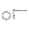 Diamond2deal 1/5 Ct Lab Grown Diamond Hexagon Stud Earrings 14k Gold V-s, D-e In Yellow
