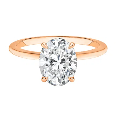 Diamond2deal 1.5 Ct Oval Lab Grown Diamond Solitaire Engagement Ring 14k White Gold