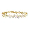Diamond2deal 14k Yellow Gold 11 Carat Multi Shape Lab Grown Diamond Fancy Link Bracelet 7" Vvs-vs In Yellow