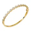 Diamond2deal 14k Yellow Gold 2 Carat Round Lab Grown Diamond Bangle Bracelet 7" Vvs-vs In Yellow