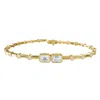 Diamond2deal 14k Yellow Gold 2 Carat Radiant Cut Lab Grown Diamond Link Bracelet 7" Vvs-vs In Yellow