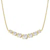 Diamond2deal 18k Vermeil Plated Silver 2.8 Ct Round Lab Grown Diamond Pendant Necklace 18" Vvs-vs In Yellow