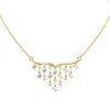 Diamond2deal 18k Vermeil Plated Silver 2.9 Ct Multi Shapelab Grown Diamond Pendant Necklace 18" Vvs- In Yellow