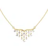 Diamond2deal 18k Vermeil Plated Silver 2.9 Ct Multi Shapelab Grown Diamond Pendant Necklace 18" In Yellow