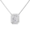 Diamond2deal 18k Vermeil Plated Silver 3 Ct Radiant Cut Lab Grown Diamond Pendant Necklace 18" Vvs-v In Metallic