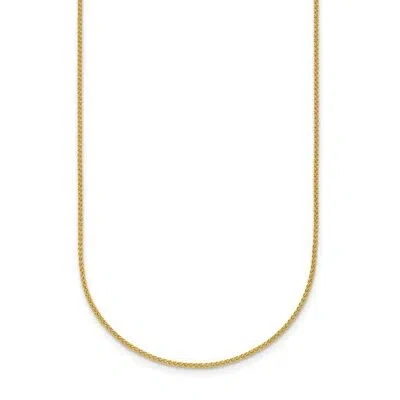 Pre-owned Diamond2deal 18k Yellow Gold Polished 1.1mm Solid Wheat 24 Inch Chain Gift For Women