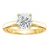 Diamond2deal 3 Ct Round Lab Grown Diamond Solitaire Engagement Ring 14k Yellow Gold