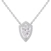 Diamond2deal 14k White Gold 2.5 Ct Pear Shape Lab Grown Diamond Pendant Necklace 18" Chain Vvs-vs, E-f In Silver
