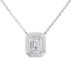 Diamond2deal 18k Vermeil Plated Silver 3 Ct Radiant Cut Lab Grown Diamond Pendant Necklace 18" Vvs-v In Metallic