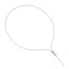 Diamond2deal 925 Sterling Silver 7 Ct Round Lab Grown Diamond Drop Necklace 18" Vvs-vs In White