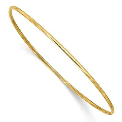 Pre-owned Diamond2deal 14k Yellow Gold 1.5mm Slip-on Bangle Bracelet 8" 1.42 Gm