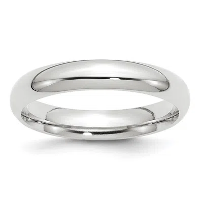 Diamond2deal Platinum 4mm Comfort-fit Wedding Band Ring In White