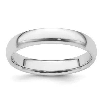 Diamond2deal Platinum 4mm Lightweight Comfort-fit Wedding Band Ring In White