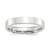 Diamond2deal Platinum 4mm Polished Flat Wedding Band Ring