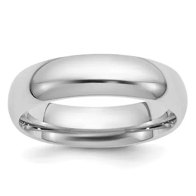 Diamond2deal Platinum 5mm Comfort-fit Wedding Band Ring In White