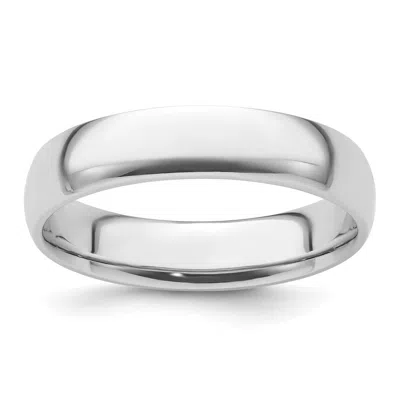 Diamond2deal Platinum 5mm Lightweight Comfort-fit Wedding Band Ring In White