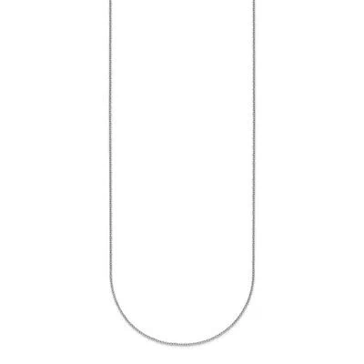 Pre-owned Diamond2deal Platinum Solid 1.1mm Cable 20 Inch Chain Necklace 2.6gram In White