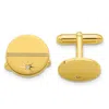 Diamond2deal Rhodium-plated Diamond Accent Polished And Satin Cuff Links