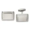 Diamond2deal Stainless Steel Brushed And Polished Rectangle Cufflinks