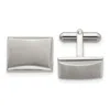 Diamond2deal Stainless Steel Brushed And Polished Rectangle Cufflinks