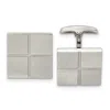 Diamond2deal Stainless Steel Brushed And Polished Square Cufflinks