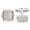 Diamond2deal Stainless Steel Brushed And Polished Square Cufflinks