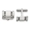 Diamond2deal Stainless Steel Brushed And Polished With Cable Cufflinks