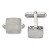 Diamond2deal Stainless Steel Brushed Black Oxidized Cuff Links