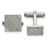 Diamond2deal Stainless Steel Polished And Textured Square Cufflinks