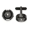 Diamond2deal Stainless Steel Polished Black Ip-plated Functional Compass Cufflinks