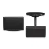 Diamond2deal Stainless Steel Polished Black Ip-plated Rectangle Cuff Links