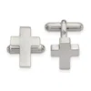 Diamond2deal Stainless Steel Polished Cross Cufflinks