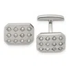 Diamond2deal Stainless Steel Polished Cubic Zirconia Cufflinks
