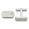 Diamond2deal Stainless Steel Polished Diamond Accent Cufflinks