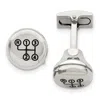 Diamond2deal Stainless Steel Polished Enameled Stick Shift Design Cufflinks