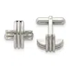 Diamond2deal Stainless Steel Polished Fancy X Cufflinks