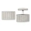 Diamond2deal Stainless Steel Polished Laser Design Rectangle Cufflinks