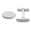 Diamond2deal Stainless Steel Polished Oval Cufflinks