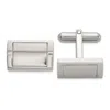Diamond2deal Stainless Steel Polished Rectangle Cuff Links