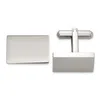 Diamond2deal Stainless Steel Polished Rectangle Cuff Links