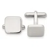 Diamond2deal Stainless Steel Polished Rounded Square Cufflinks